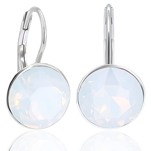 NOBEL SCHMUCK White Opal mit Kristallen 925 Sterling Silver