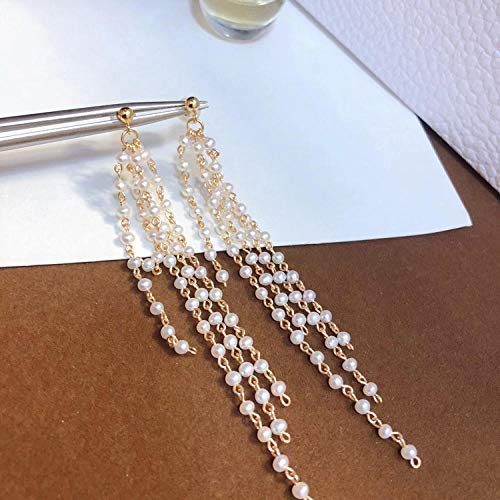 THTHT Frauen Süßwasserperlen Perlen Und Glasperlen Quaste Temperament Retro Elegant Einfache Licht Luxus Kreative Geschenke