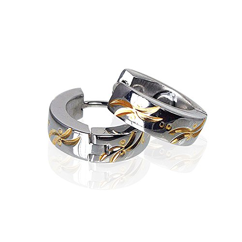 Energie Magnet Creolen bicolor Maiju Ohrcreolen Energetix 4you 2028 bi klassisch elegant medizinischer Edelstahl nickelfrei allergiefrei Ø 1,4 cm