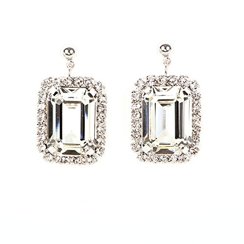 ba bijou-art Damen-Ohrringe Kristalle von Swarovski® Rhodiniert Nickelfrei Titan