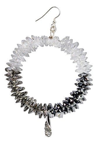 My Home Crystal - Statement-Creolen Ohrringe schwarz-crystal Effekt Swarovski Elements CRYSTALLIZED™